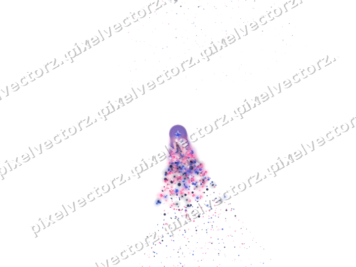Nahtloser Glitzerfächer in Rosa und Blau auf transparentem Grund