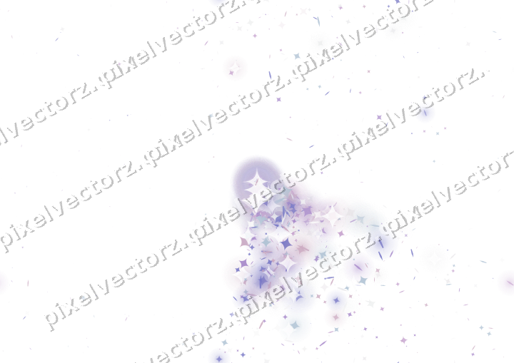 Nahtloser Glitzerfächer in Violett und Blau auf transparentem Grund