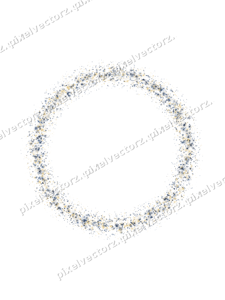 Nahtloser Glitzerkranz in Dunkelblau auf transparentem Grund