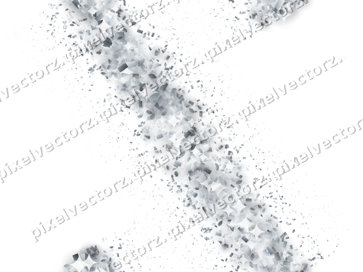 Nahtloses Glitzerband aus Tropfen und Konfetti auf transparentem Grund