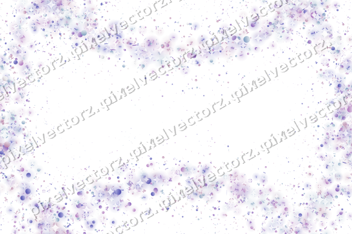 Nahtloser Glitzerkranz in Violett und Blau auf transparentem Grund