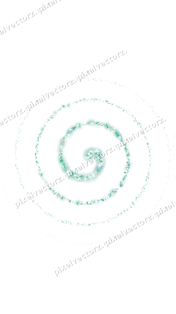 Nahtlose Glitzerspirale in Grün und Petrol auf transparentem Grund