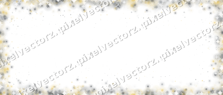 Nahtlose Glitzervignette aus Schneeflocken auf transparentem Grund