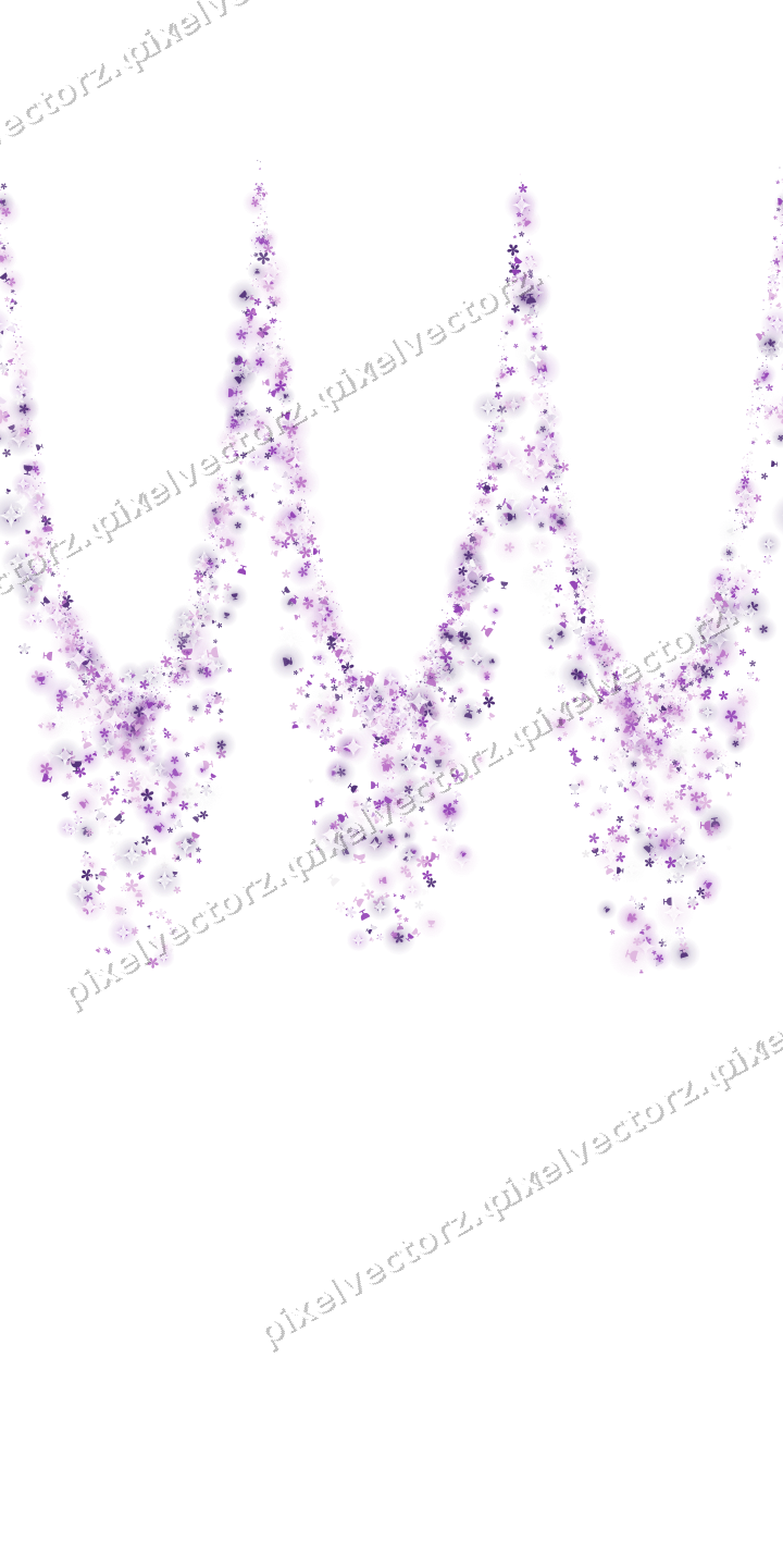 Nahtlose Glitzergirlande in Violett auf transparentem Grund
