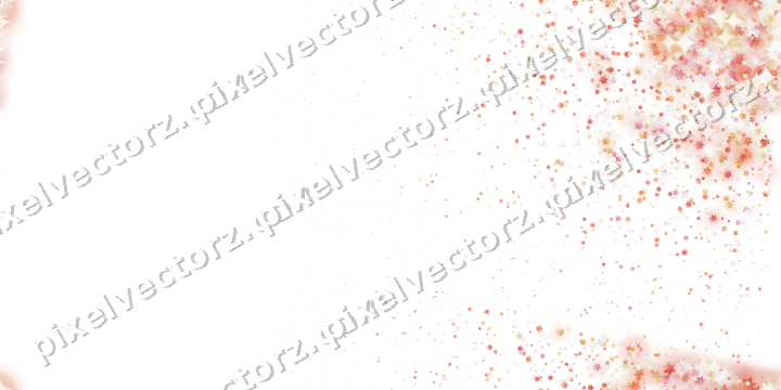 Nahtloser Glitzerfächer aus Sternen in Rot auf transparentem Grund