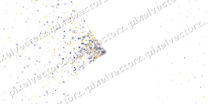 Nahtloser Glitzerfächer in Dunkelblau auf transparentem Grund