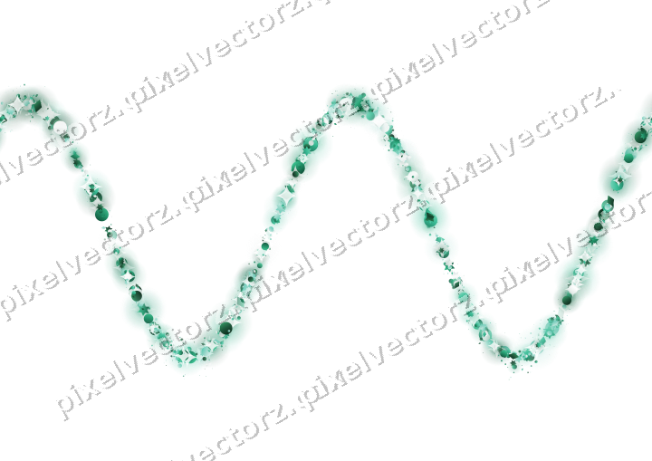Nahtlose Glitzerwelle aus Sternen und Punkten auf transparentem Grund
