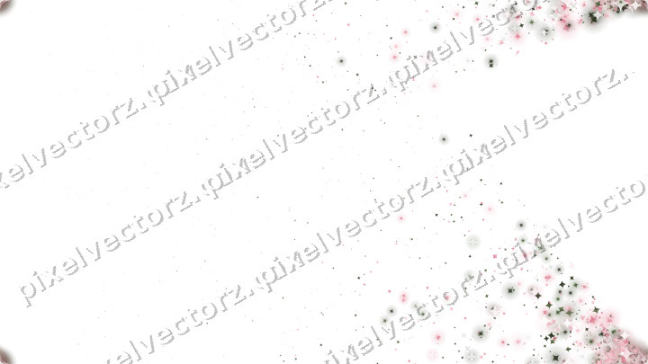 Nahtloser Glitzerfächer aus Funken in Rosa auf transparentem Grund