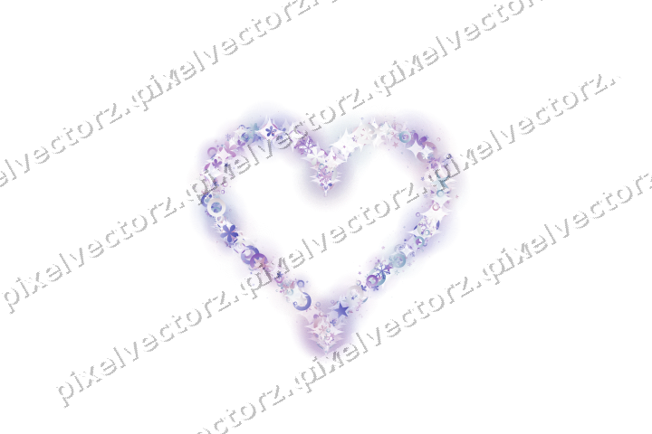 Nahtloses Glitzerherz in Violett und Blau auf transparentem Grund