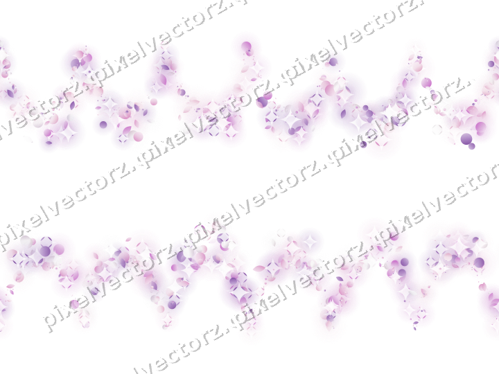 Nahtlose Glitzergirlande in Magenta auf transparentem Grund