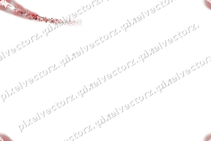 Nahtloser Sternenschweif in Rot auf transparentem Grund