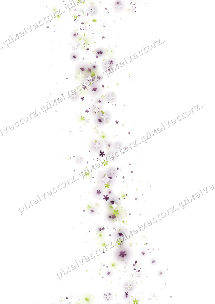 Nahtloser Glitzerbogen aus Blüten und Rauten auf transparentem Grund