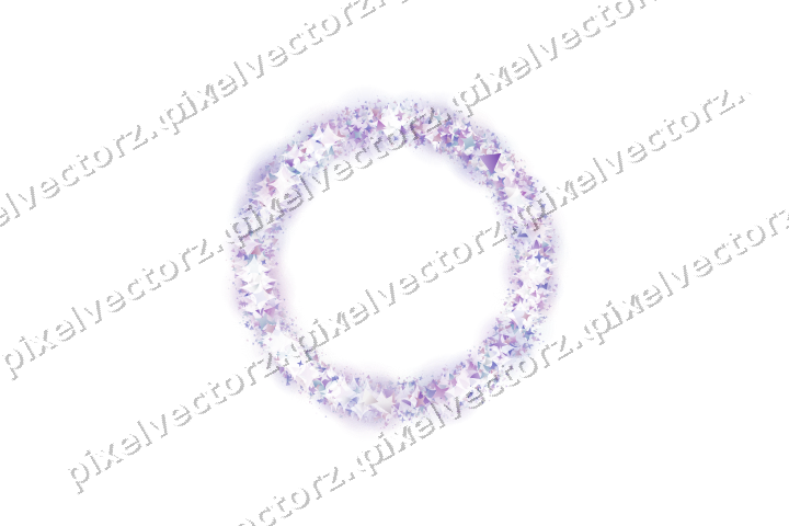 Nahtloser Glitzerkranz aus Sternen und Funken auf transparentem Grund