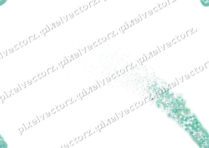 Nahtloser Sternenschweif aus Splittern in Grün auf transparentem Grund