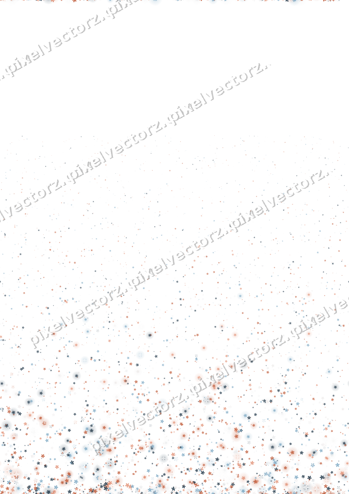 Nahtloser Glitzeraufstieg aus Blüten in Orange auf transparentem Grund