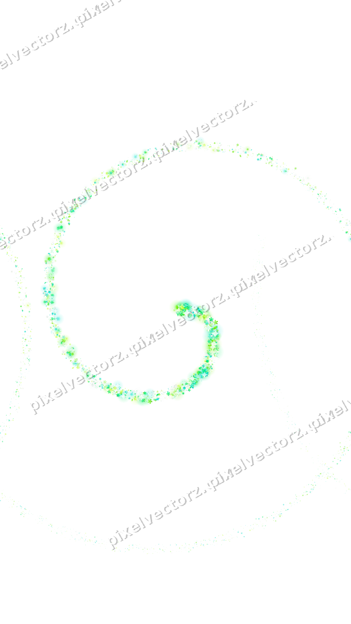 Nahtlose Glitzerspirale in Grün und Limette auf transparentem Grund