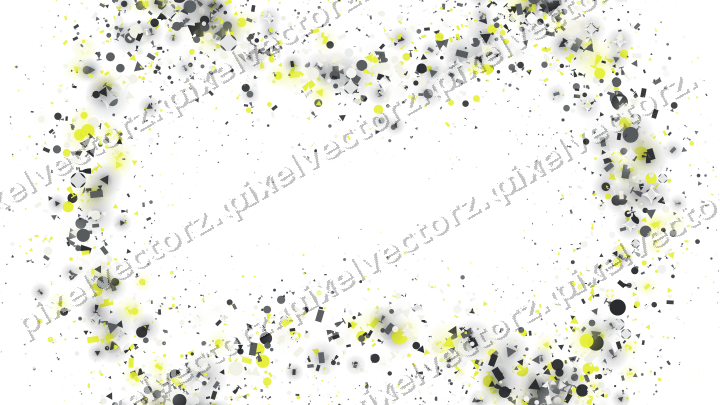 Nahtloser Glitzerkranz in Gelb und Grau auf transparentem Grund