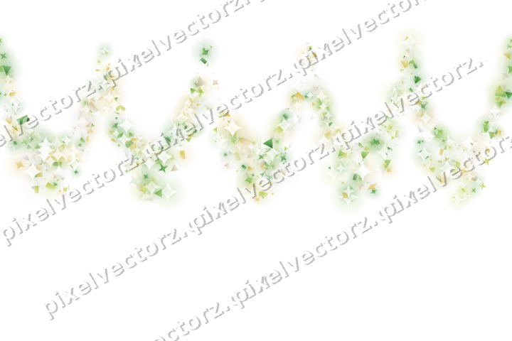 Nahtlose Glitzergirlande in Limette und Gelb auf transparentem Grund