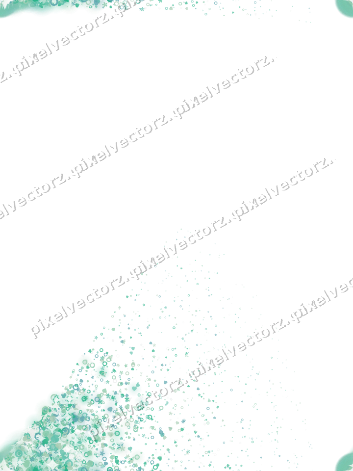 Nahtloser Glitzerfächer aus Herzen und Blüten auf transparentem Grund