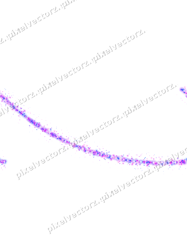 Nahtloser Glitzerbogen aus Sternen in Violett auf transparentem Grund
