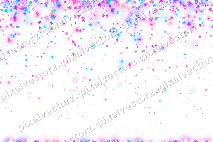 Nahtloser Glitzerregen aus Sternen in Magenta auf transparentem Grund