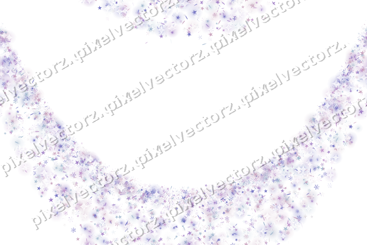 Nahtlose Glitzergirlande in Violett und Blau auf transparentem Grund