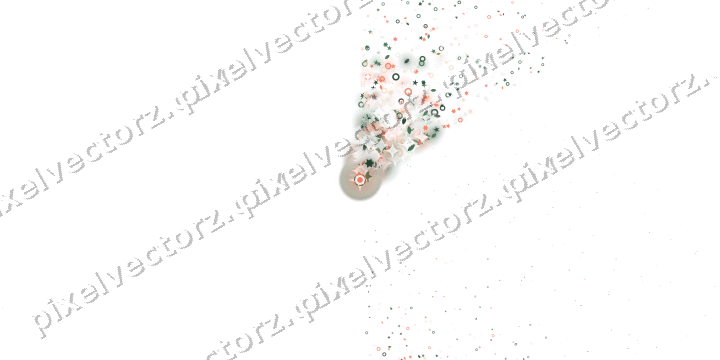 Nahtloser Glitzerfächer in Dunkelgrün und Rot auf transparentem Grund