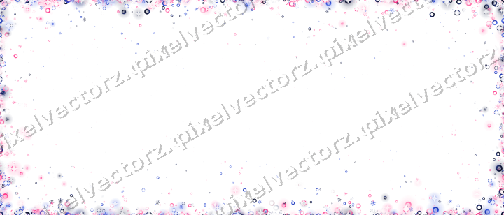 Nahtlose Glitzervignette in Rosa und Blau auf transparentem Grund