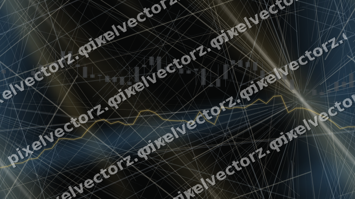 Nahtloser Neon Diagramm Hintergrund in Blau und Bernstein