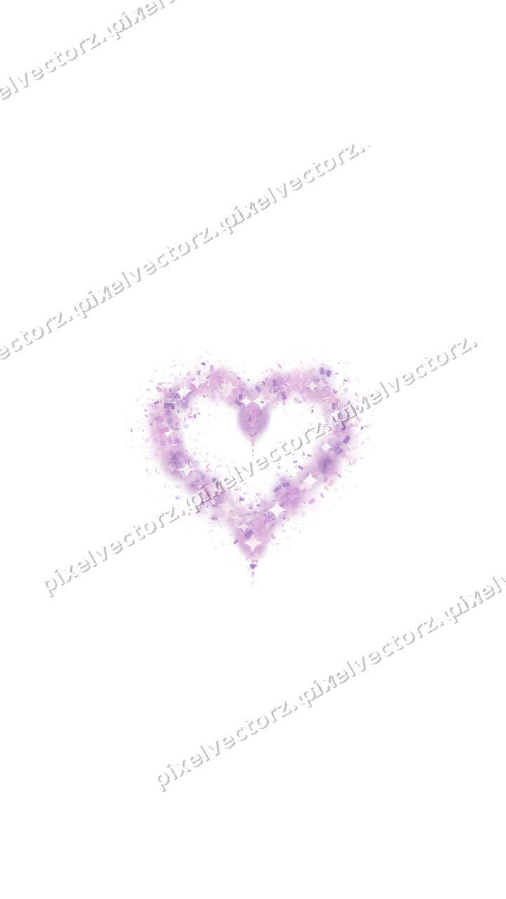 Nahtloses Glitzerherz in Magenta und Violett auf transparentem Grund