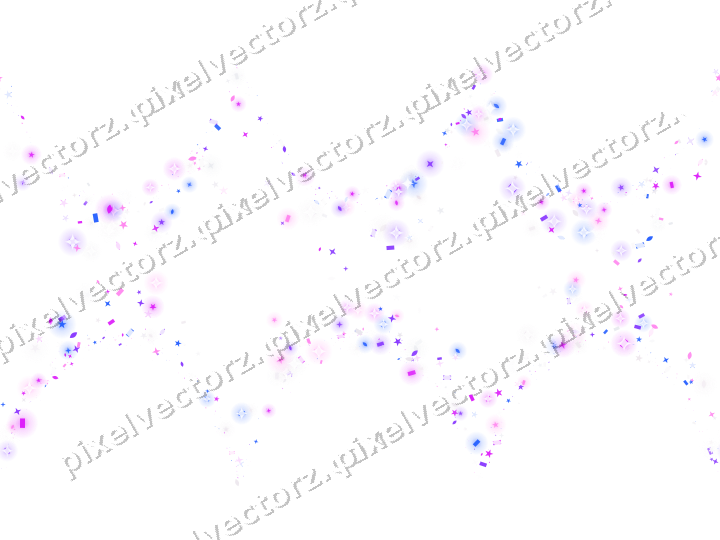 Nahtlose Glitzergirlande in Violett und Blau auf transparentem Grund