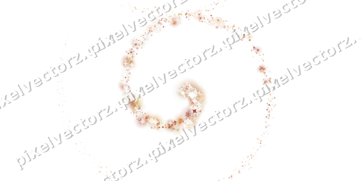 Nahtlose Glitzerspirale in Orange auf transparentem Grund
