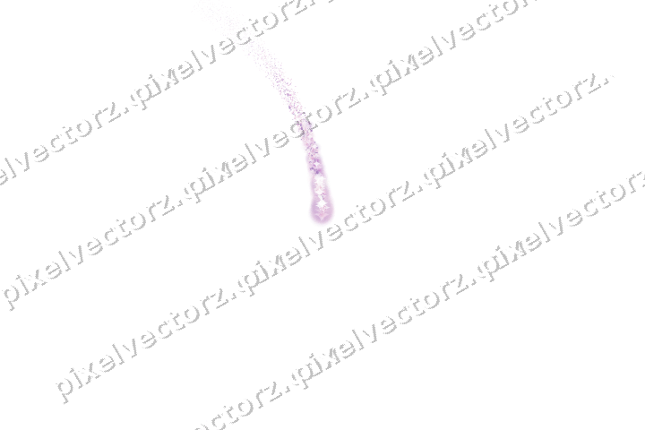 Nahtloser Sternenschweif in Magenta auf transparentem Grund