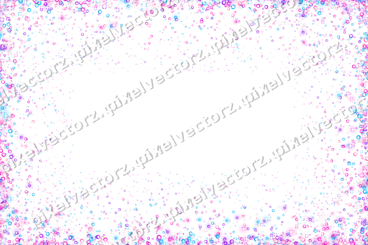 Nahtlose Glitzervignette aus Ringen in Magenta auf transparentem Grund