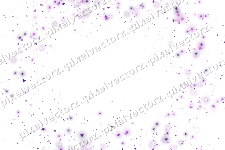Nahtloser Glitzerkranz aus Sternen und Tropfen auf transparentem Grund