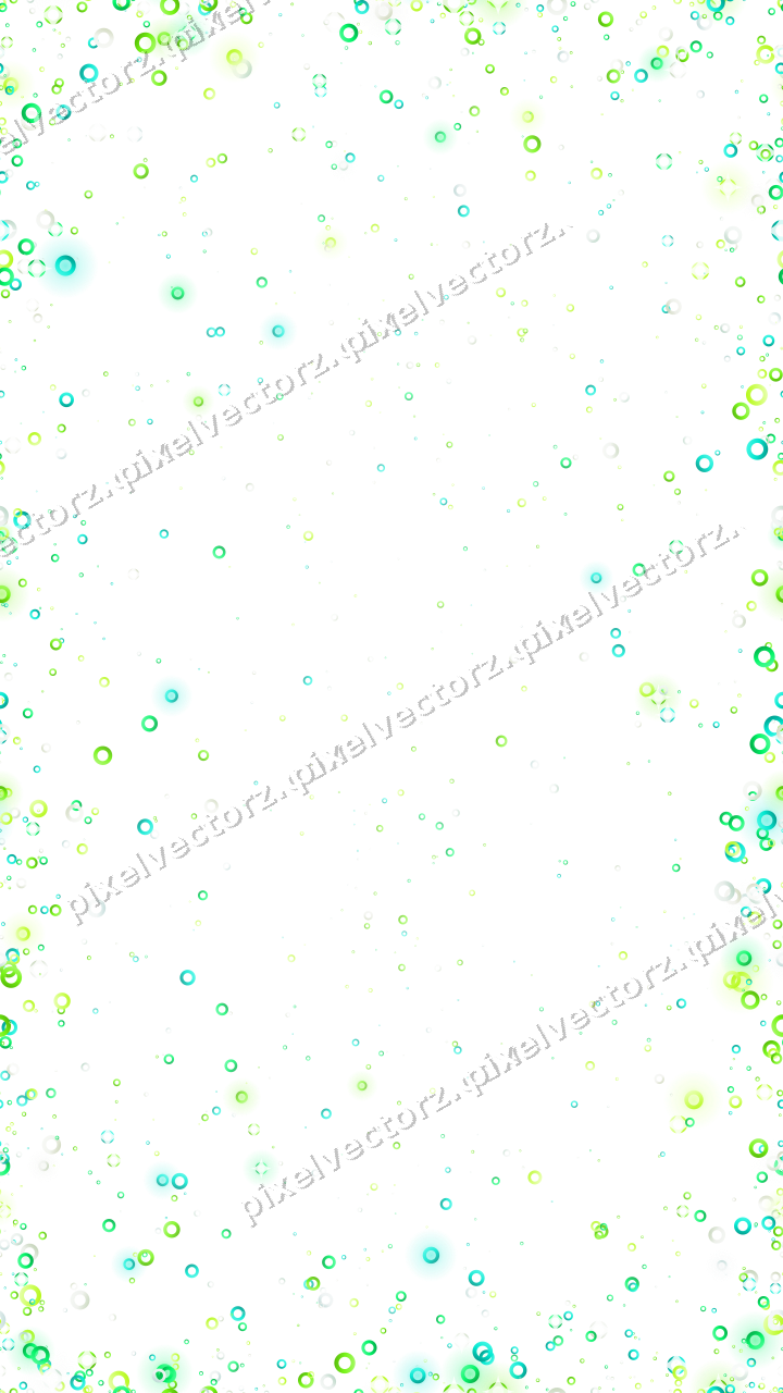 Nahtlose Glitzervignette aus Ringen in Grün auf transparentem Grund