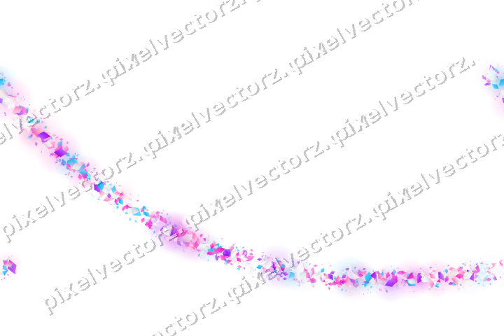Nahtloser Glitzerbogen aus Rauten in Magenta auf transparentem Grund