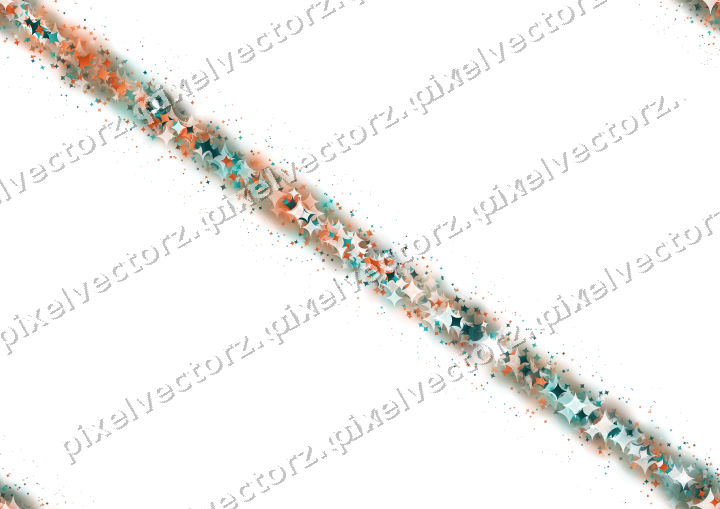 Nahtloses Glitzerband aus Funken in Orange auf transparentem Grund