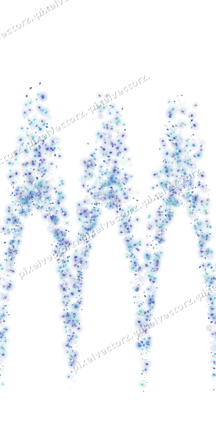 Nahtlose Glitzergirlande aus Rauten in Blau auf transparentem Grund