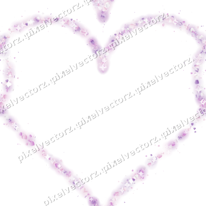 Nahtloses Glitzerherz in Magenta und Violett auf transparentem Grund