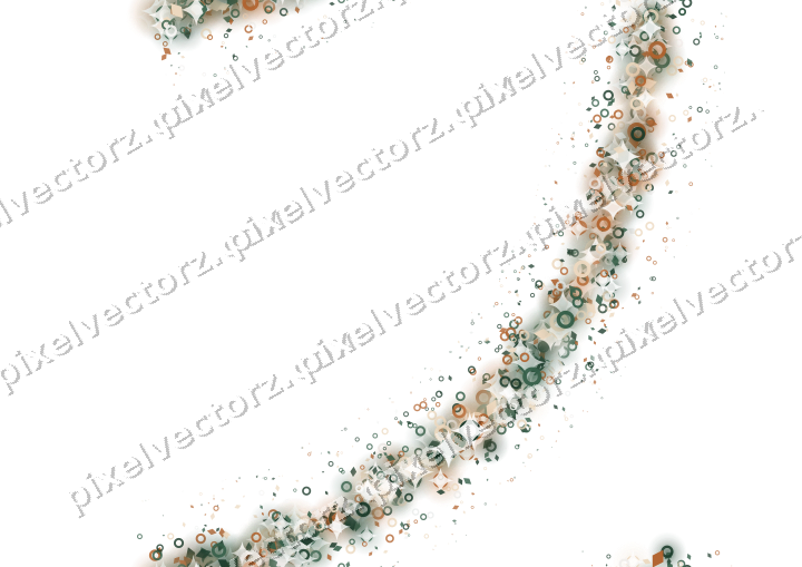 Nahtloser Glitzerbogen aus Ringen und Rauten auf transparentem Grund