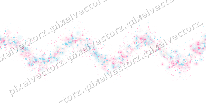 Nahtlose Glitzerwelle in Rosa und Türkis auf transparentem Grund