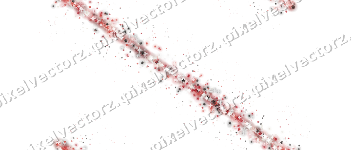 Nahtloses Glitzerband aus Blüten in Rot auf transparentem Grund