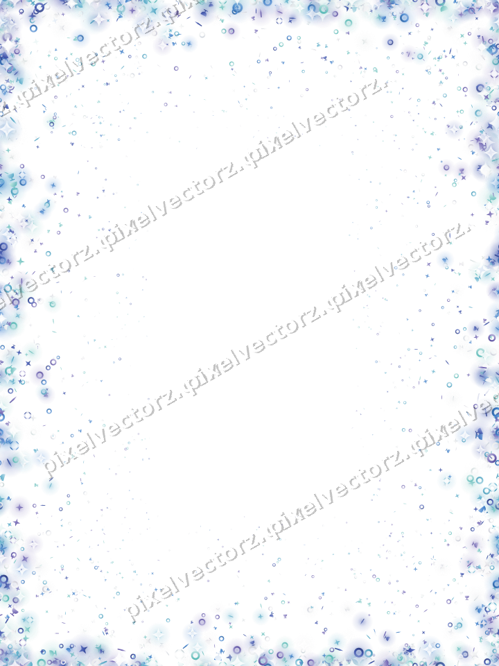 Nahtlose Glitzervignette in Blau und Türkis auf transparentem Grund