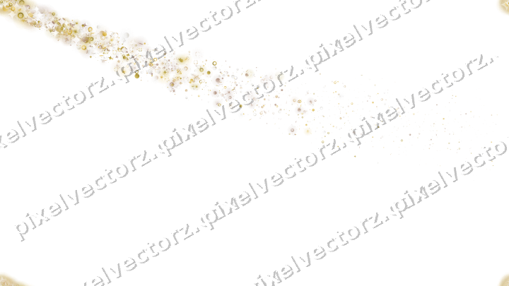 Nahtloser Sternenschweif in Bernstein auf transparentem Grund