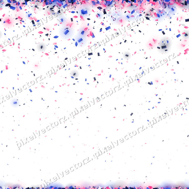 Nahtloser Glitzerregen in Rosa und Blau auf transparentem Grund