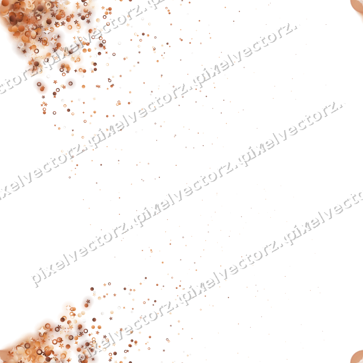 Nahtloser Glitzerfächer aus Funken und Blüten auf transparentem Grund
