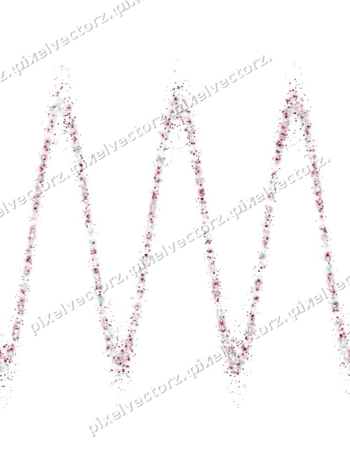 Nahtlose Glitzerwelle aus Herzen in Dunkelrosa auf transparentem Grund