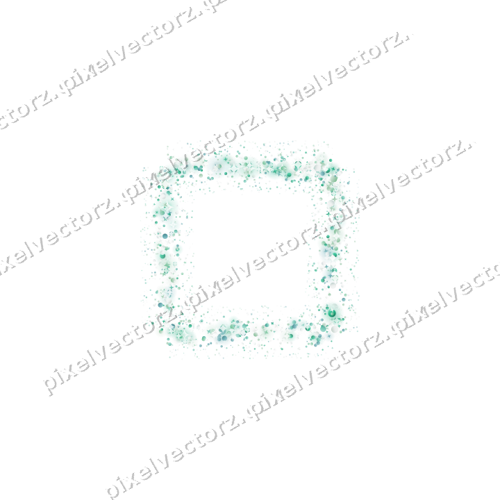Nahtloser Glitzerrahmen in Grün und Petrol auf transparentem Grund