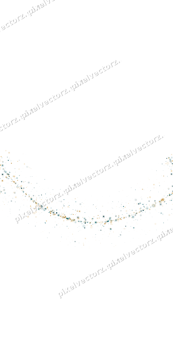 Nahtloser Glitzerbogen in Bernstein auf transparentem Grund